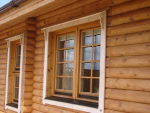 установка окон в деревянном доме